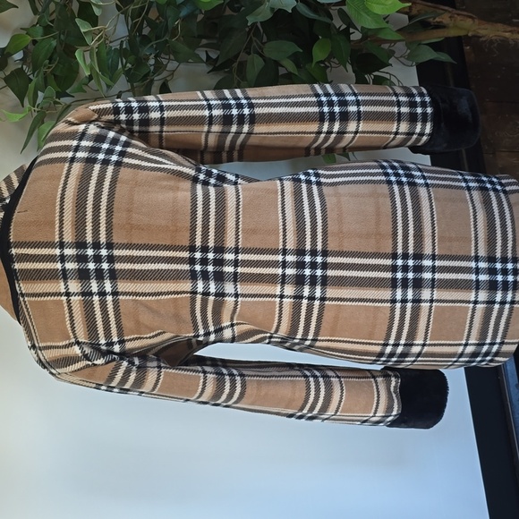 Plaid Shawl Collar Coat - Picture 4 of 9